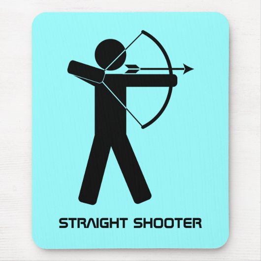 Straight Shooter mousepad aqua Muismat (Voorkant)