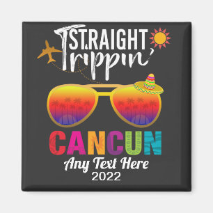 Straight Trippin Cancun Mexico Travel Vacation T-S Magneet