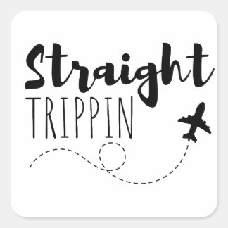 Straight Trippin Vierkante Sticker