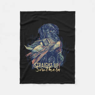 Straight Up Hondenjacht Duck Zuid-Mannen Fleece Deken