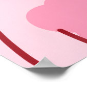 Straight-Up Iconic Pink Cat Poster (Coin)