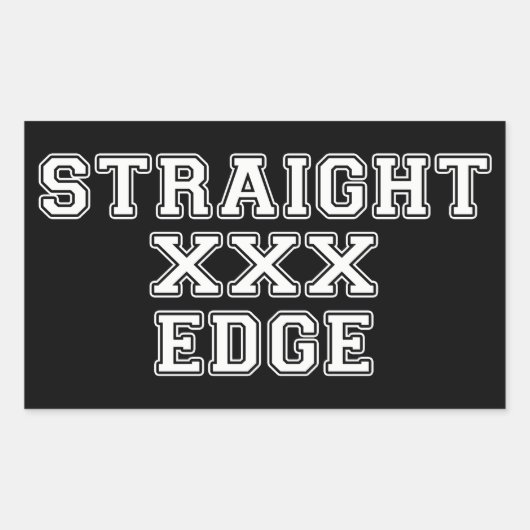 Straightedge Rechthoekige Sticker (Voorkant)