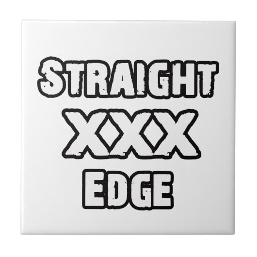 Straightedge Tegeltje (Voorkant)