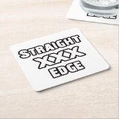 Straightedge Vierkante Kartonnen Onderzetter (Schuin)