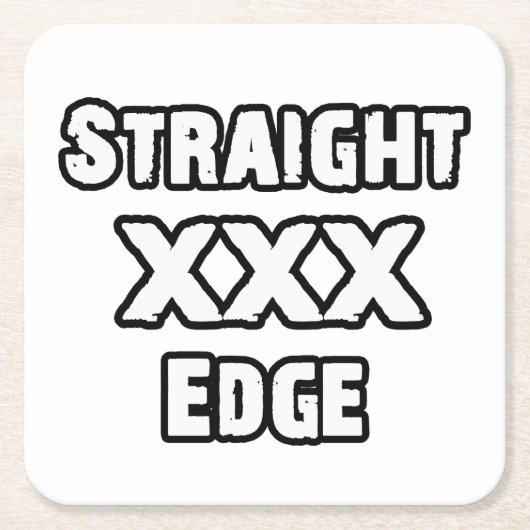 Straightedge Vierkante Kartonnen Onderzetter (Voorkant)