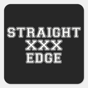 Straightedge Vierkante Sticker
