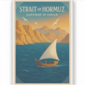 Strait of Hormuz – Gateway of Oman Sticker (Voorkant)