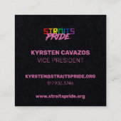 Straits Pride Vierkante Visitekaartje (Achterkant)