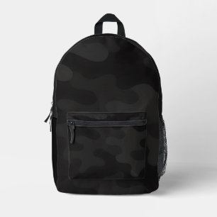 Strak Camo Diepzwart Donkere Kooltinten Modern Bedrukte Rugzak