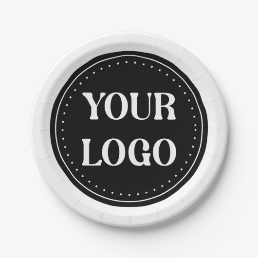 Strak, eigentijds, gepolijst en aanpasbaar papieren bordje (Voorkant)