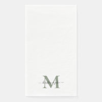 Strak en Eenvoudig Sage Monogram Swash