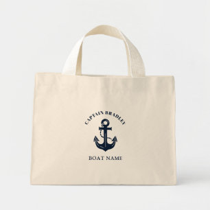 Strak Gepersonaliseerd Nautilus Kapitein Aangepast Mini Tote Bag