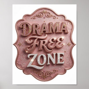Strak Goud DRAMA VRIJE ZONE Poster