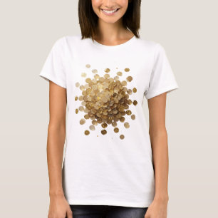 Strak goud GOUDEN MUNTEN EXPLOSIE Citaat Design T-shirt