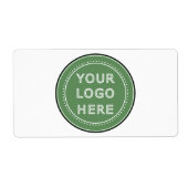 Strak, modern, gepolijst en aanpasbaar. etiket (Voorkant)