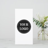 Strak, modern, gepolijst en aanpasbaar feestdagenkaart (Staand voorkant)