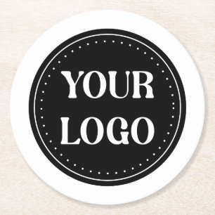 Strak, modern, gepolijst en aanpasbaar ronde kartonnen onderzetter