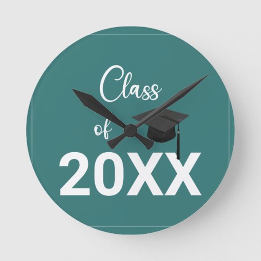 Strak, modern, gepolijst en aanpasbaar. ronde klok (Voorkant)