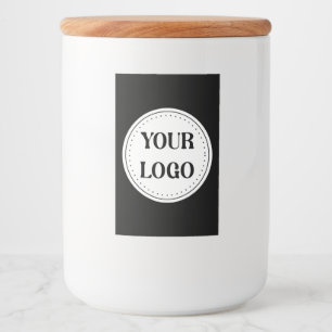 Strak, modern, gepolijst en aanpasbaar. voedselcontainer etiket