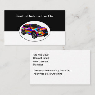 Strak modern ontwerp voor autohandel visitekaartje