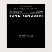 Strak Modern - Zwart & Wit - Dubbele Loyaliteit Visitekaartjes (Buitenkant ongevouwen)