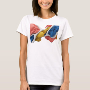 Strak roze ABSTRACT ART ontwerp T-shirt