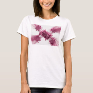 Strak roze HEXAGONALE HONINGRAAT PATRONE T-shirt