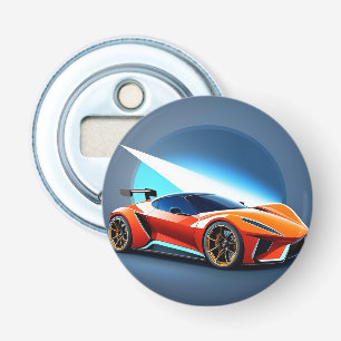 Strak sportauto met modern design button flesopener