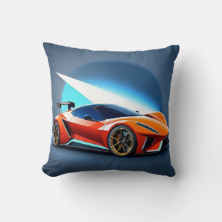 Strak sportauto met modern design kussen