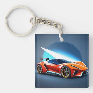 Strak sportauto met modern design sleutelhanger