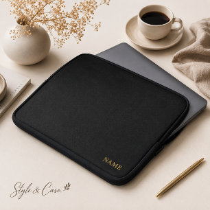 Strakke aangepaste ontwerpnaam laptop sleeve