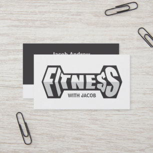 Strakke Fitness Dumbbell Typografie Fitness Traine Visitekaartje
