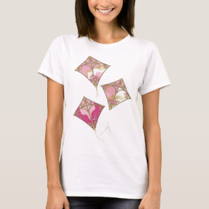 Strakke Goud VLIEGEND VLIEGER 3D Tekst Kunst T-shirt