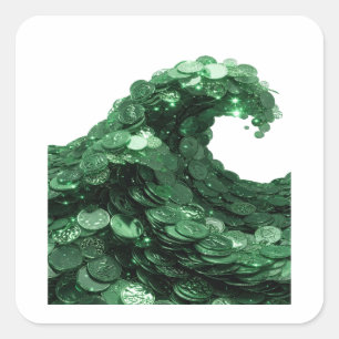 Strakke Groene GROENE MUNTEN GOLF Cadeau Sticker