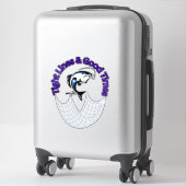 Strakke lijnen en goede tijden sticker (Koffer)