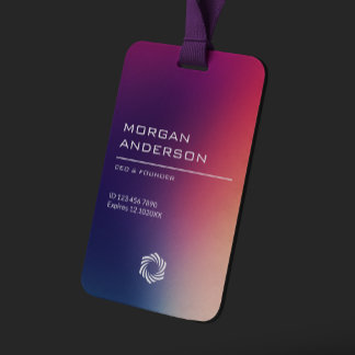 Strakke moderne gradient ombre professioneel badge