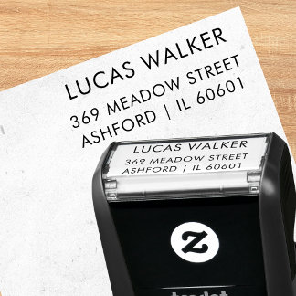 Strakke moderne typografie adresstempel  zelfinktende stempel