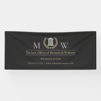 Strakke Monogram Rechtbank Spandoek