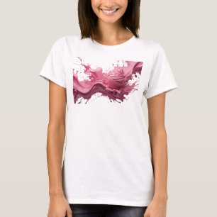 Strakke Roze ABSTRACTE KUNST Artistiek Motief T-shirt