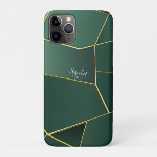 Strakke Saliegroene Asymmetrische Geometrische iPhone 11 Pro Hoesje