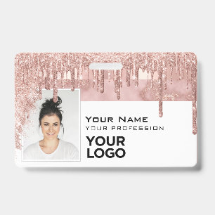 Strakke Trendy Glamour Medewerker Foto Code Logo N Badge