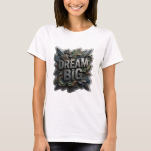 Strakke Zilveren DROOM GROOT Grafische T-shirt
