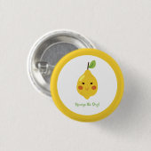 Straks knijp Punny Lemon Ronde Button 3,2 Cm (Voorkant /achterkant)