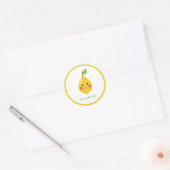 Straks knijp Punny Lemon Ronde Sticker (Envelop)