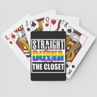 Straks uit de kast van de homo-pride pokerkaarten