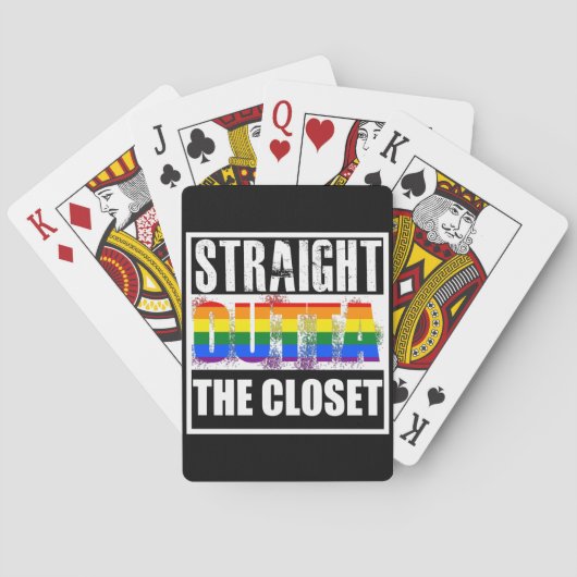 Straks uit de kast van de homo-pride pokerkaarten (Achterkant)