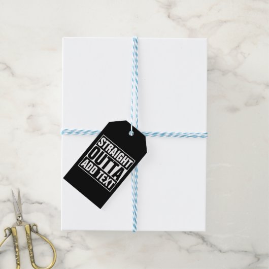 STRAKTE OUTTA - voeg hier jouw tekst/creëer eigen  Cadeaulabel (Met Touw)