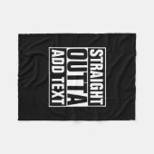 STRAKTE OUTTA - voeg hier jouw tekst/creëer eigen  Fleece Deken (Voorkant (Horizontaal))