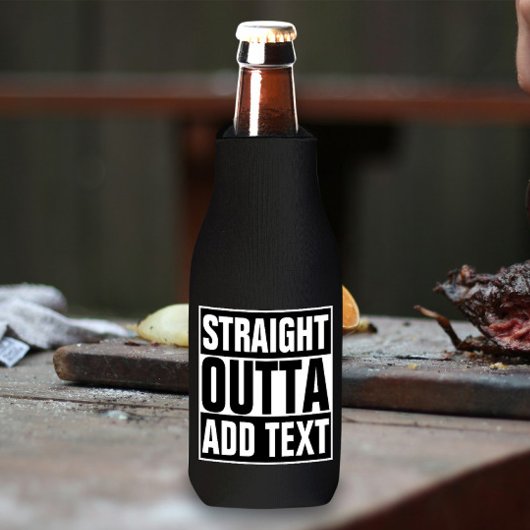 STRAKTE OUTTA - voeg hier jouw tekst/creëer eigen  Flesjeskoeler