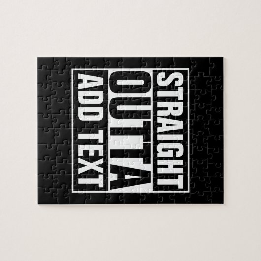 STRAKTE OUTTA - voeg hier jouw tekst/creëer eigen  Legpuzzel (Horizontaal)